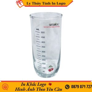 Cốc đông nước thủy tinh in logo SATUREX giá rẻ LTTIL40