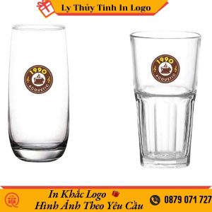 Cốc thủy tinh in logo 1990 Acoustic độc đáo LTTIL52