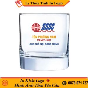 Cốc thủy tinh in logo SSSC - CTY Tôn Phương Nam sang trọng LTTIL35