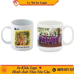 Ly sứ Minh Long trắng trơn in ảnh theo yêu cầu LSMLILG52