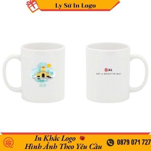 Ly sứ Minh Long trắng trơn quai tròn cao cấp