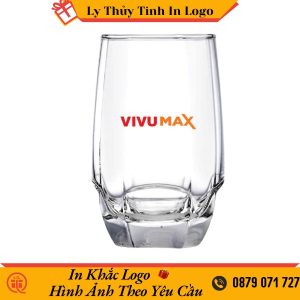Ly thủy tinh in logo VIvumax sang trọng LTTIL51
