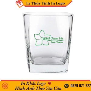 Ly thủy tinh in logo White Ocean Viet - Better Together tinh tế LTTIL49