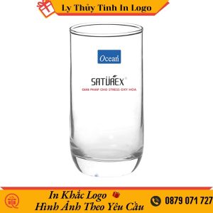 Ly thủy tinh ocean in logo SATUREX bền đẹp LTTIL44