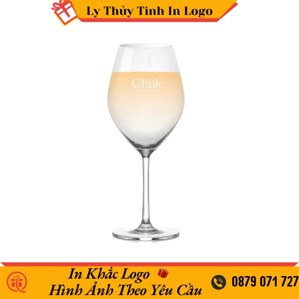 Ly vang thủy tinh in logo Clink And Drink giá tốt LTTIL42 2 Ly vang thủy tinh in logo Clink And Drink giá tốt LTTIL42